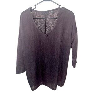 𝅺ATTENTION LADIES BLACK V-NECK WARDROBE STAPLE TOP SIZE X-LARGE